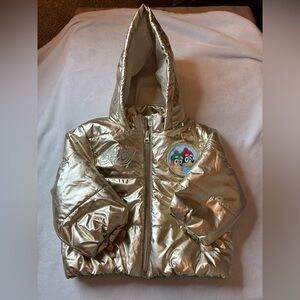 Bluey Gold Puffer Jacket with Hood